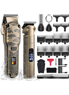 Hatteker Hatteker Professional Hair Clippers for Men Beard Trimmer Clippers and Trimmer Set Waterproof TBlade Trimmer Cordless Grooming Kit Nose Body Hair Trimmer Barber Clippers Hair Cutting Kit 