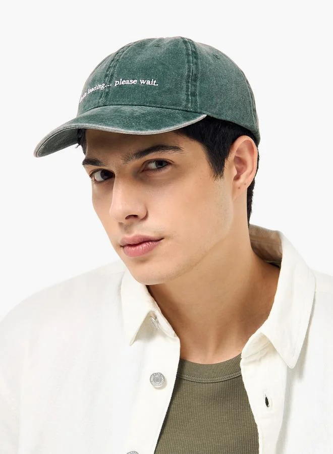 Splash FAV Men Cap with Embroidered Slogan Design