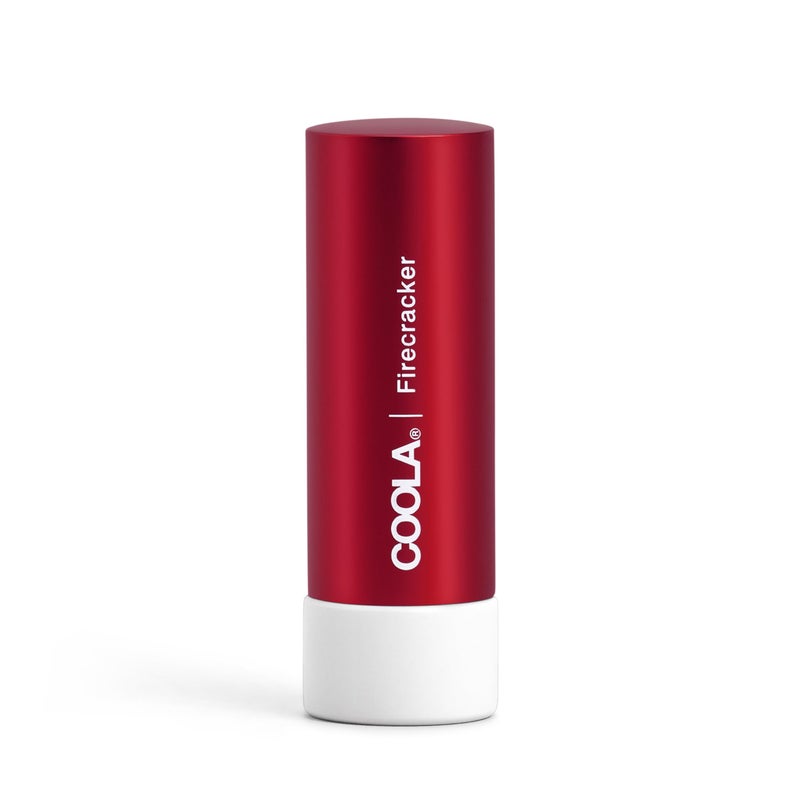 COOLA Organic Mineral Sunscreen Tinted Lip Balm, Lip Care for Daily Protection, Broad Spectrum SPF 30, Firecracker, 0.15 Fl Oz