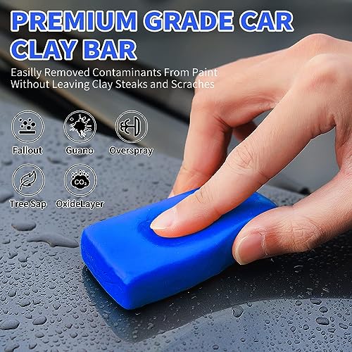 Wontolf 10 Pack Clay Bars Auto Detailing Premium Grade Magic Clay Bar Kit Car Detailing Kit with Washing and Adsorption Capacity for Car Detailing Car Wash Clean 10x50g - Image 2
