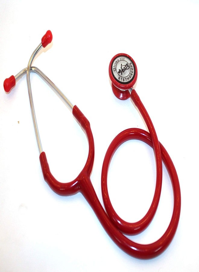 Vkare Adult Stainless Steel Stethoscope - Ultima 111- Red Colour - Image 1