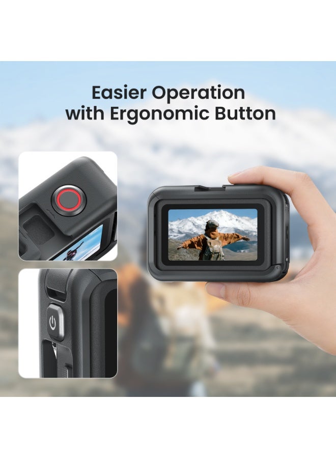 aMagisn حامل حماية وتوسعة مناسب لـ DJI Osmo Action 6، هيكل حماية للكاميرا مع تركيب سريع للتصوير الأفقي والعمودي، منفذ Cold Shoe وفتحات توسعة برغي 1/4 - Image 4
