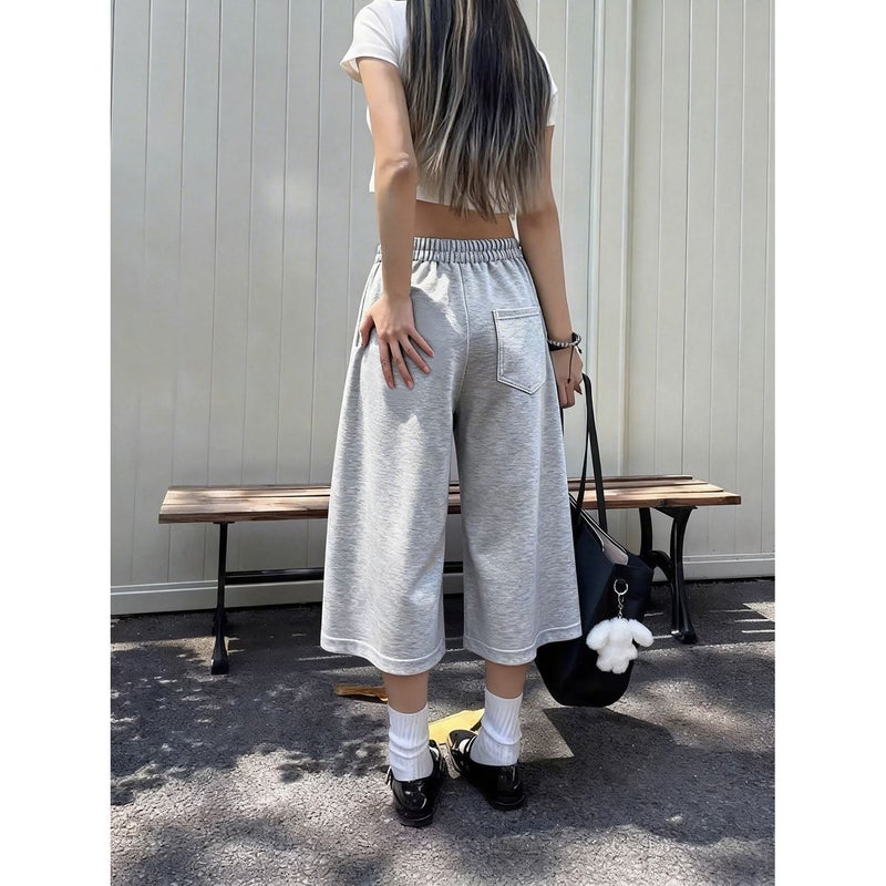 Women's Loose Fit High Waist 7/8 Length Casual Pants - Image 4