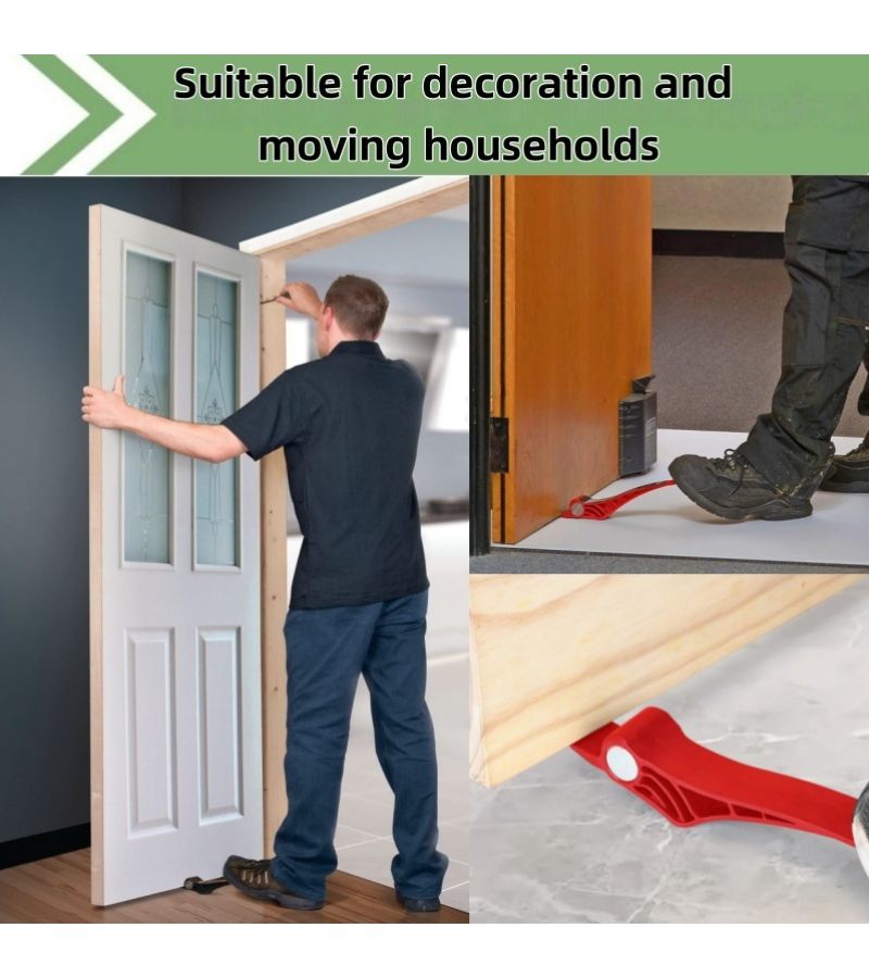 Durable Metal Red Foot Operated Door Lifter For Wooden Door Installation - Image 1