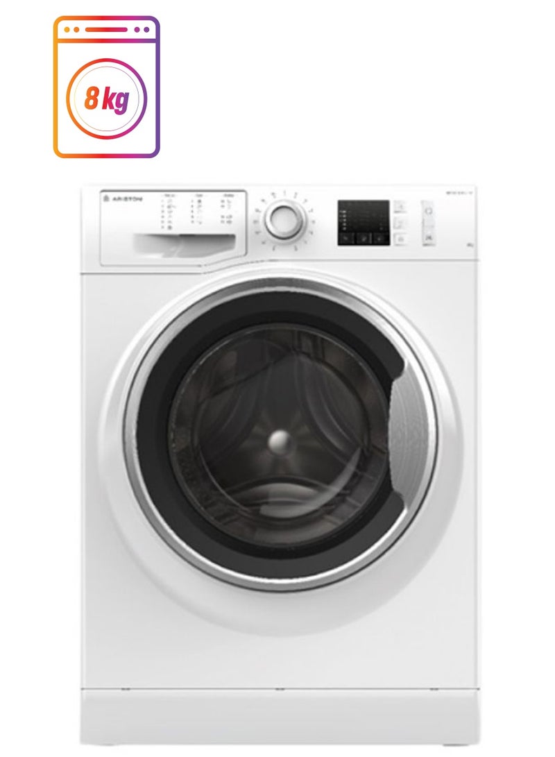 Ariston Washer Front Load - 8 Kg Washing - 15 programs - White - NM10823WS60hz 8 kg NM10823WS60HZ White - Image 1