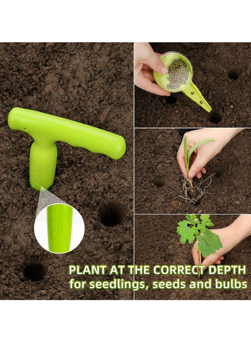 Y&D SYOSI 14pcs Seed Dispenser Set, Adjustable Garden Hand Planter Seeder Tool with 5 Dial Settings, T-Type Plastic Plant Labels Tags - Image 3