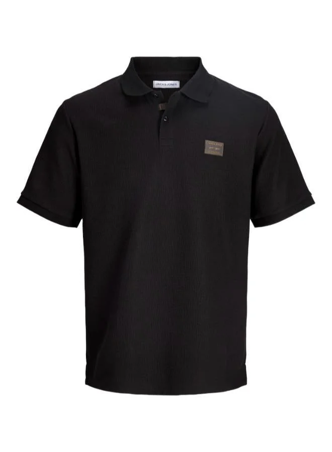 JACK & JONES Black Short sleeve Regular fit polo for Men | Best Price UAE
