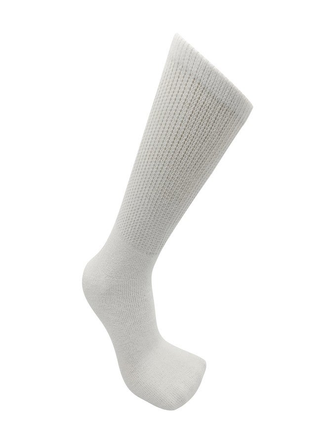 USBingoshop متجر USBingoshop، 12 زوجًا من الجوارب القطنية لمرضى السكري، معتمدة من الأطباء، مقاس 10-13 (12 زوجًا، لون أبيض) - Image 2