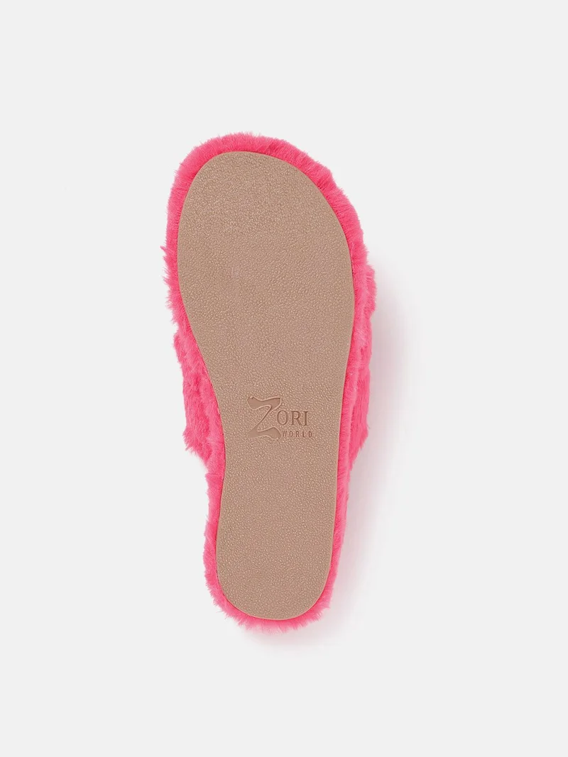 Zoriworld Pink DREAM Pink Slip-on Style Slippers for Women 1.75 Inch Flatform for Women | Best Price UAE
