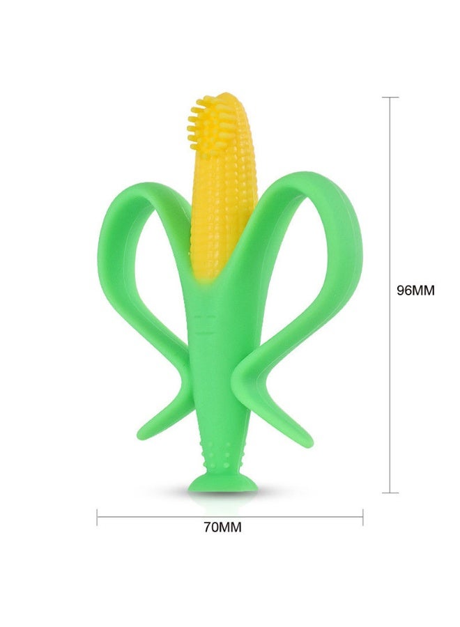 LOOFI Teething Toy Set Teethers Hand Teething Glove, a Giraffe, a Corn and Teething Brush - Baby Teething - Silicone Teethers - Baby Supplies - 4 Pieces - Color 8 - Image 3