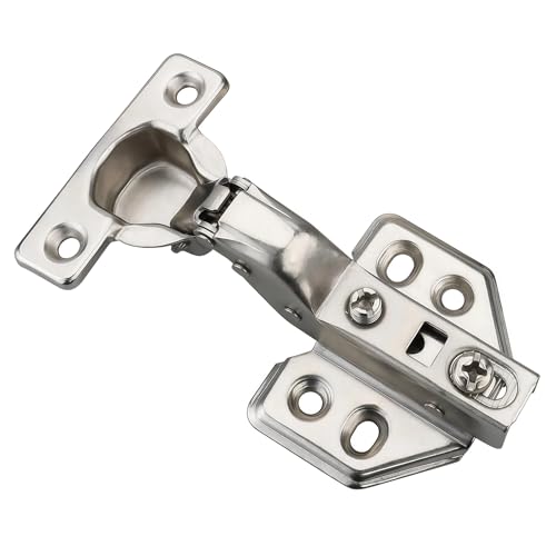 Luokim 26mm Mini Cup Soft Close Cabinet Hinges for Thin Door Inset Concealed Cabinet Hinge with Screws Nickel Finish 2 Pcs - Image 5
