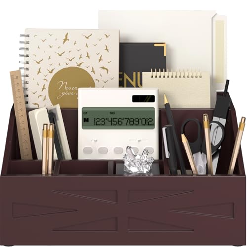 BELO VALE Large Mail Organizer Countertop,Farmhouse Desk and Kitchen Countertop Storage, Letter Sorter, Desk Mail Organizer and Bill Organizer, Desktop File and Paper Holder - Image 1