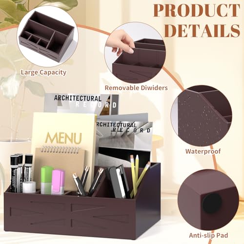BELO VALE Large Mail Organizer Countertop,Farmhouse Desk and Kitchen Countertop Storage, Letter Sorter, Desk Mail Organizer and Bill Organizer, Desktop File and Paper Holder - Image 3