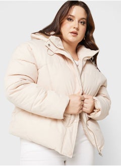 Padded Hood Puffer Jacket Off-White
