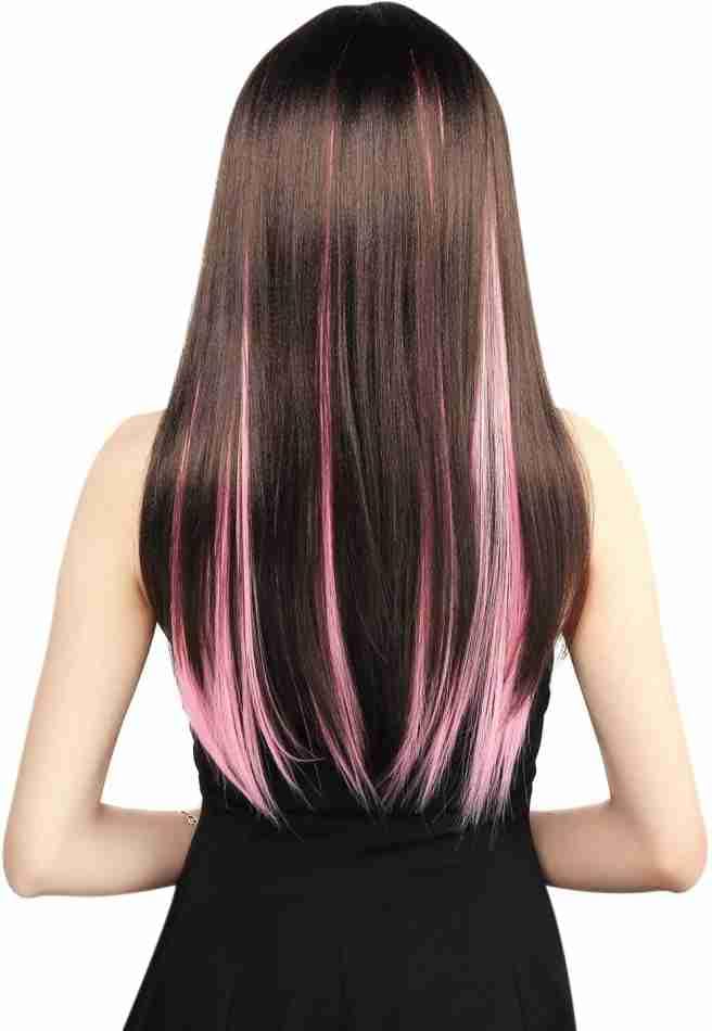 Delightfull Wears Baby Pink 19inc Colored Streak Hair Extension Highlighter For Women And Girls 19inc Baby PinkSet Of 2 - Image 3