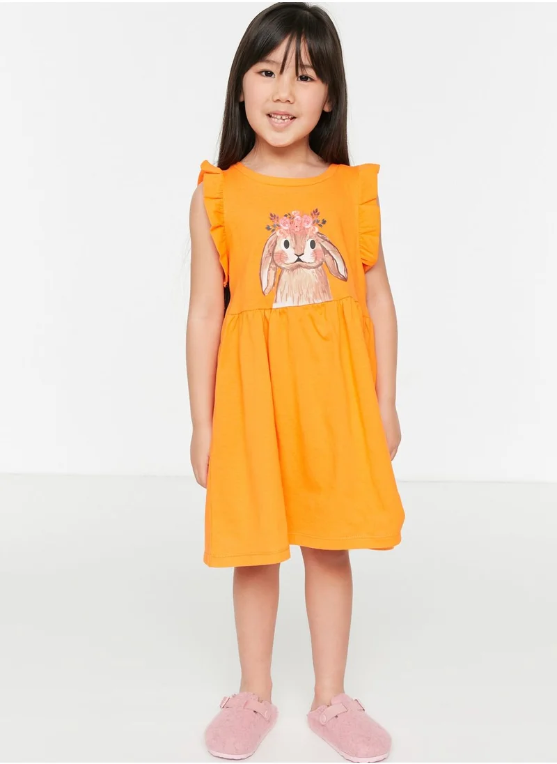 trendyol Kids Rabbit Print Dress