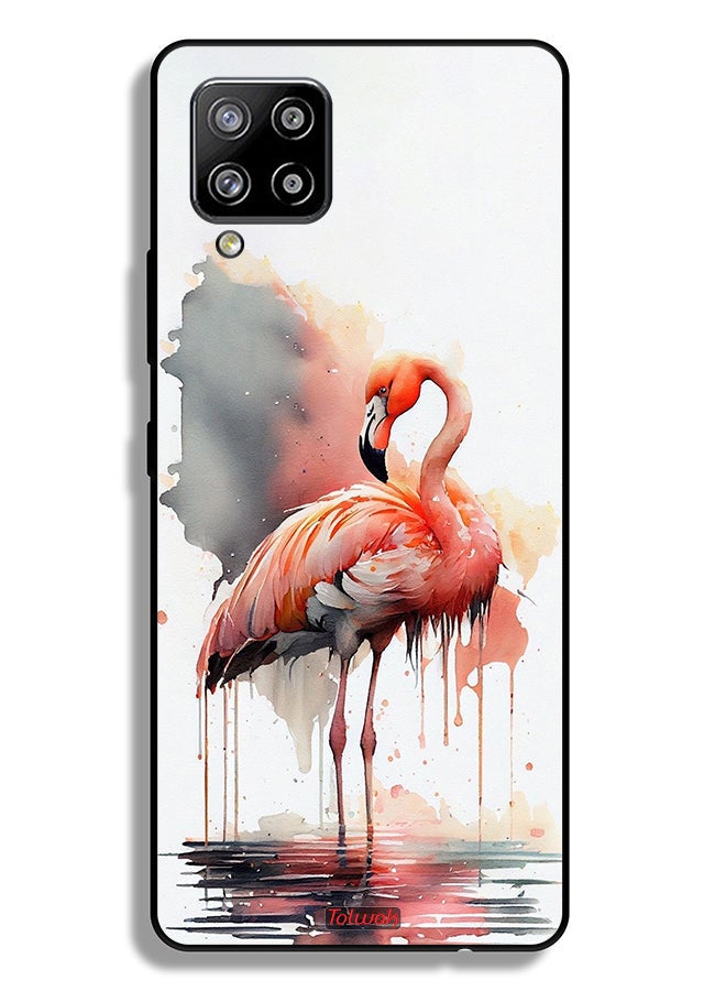 Tolwak Samsung Galaxy A42 5G Protective Case Cover Tropical Watercolor Art - Image 1