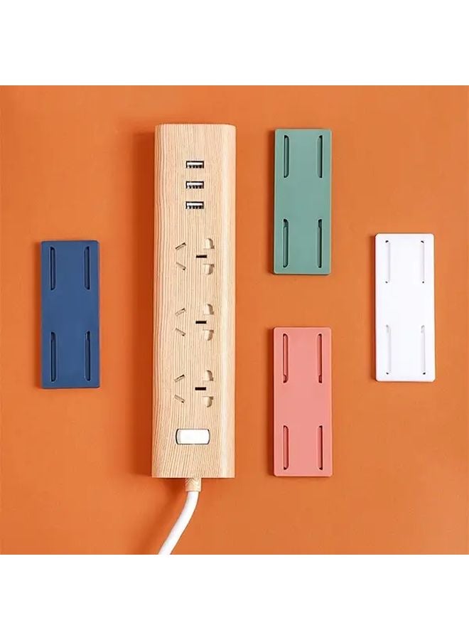 3 قطع منظم منافذ ذاتي اللصق بدون حفر مع حامل إدارة الكابلات ورف حائطي - Image 2