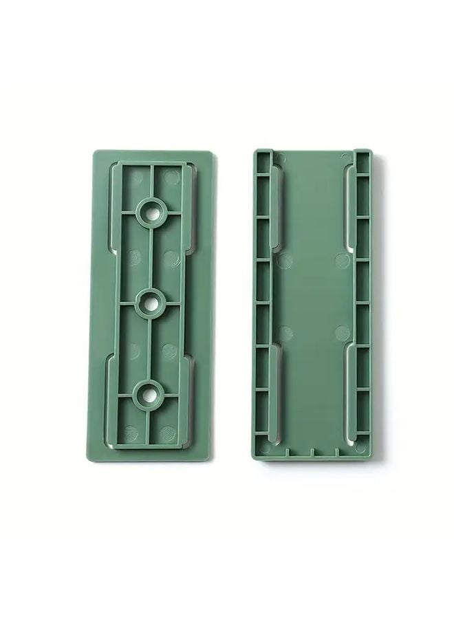 3 قطع منظم منافذ ذاتي اللصق بدون حفر مع حامل إدارة الكابلات ورف حائطي - Image 3