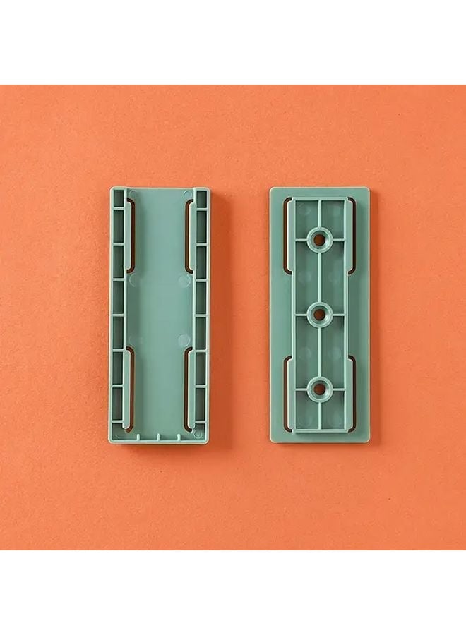 3 قطع منظم منافذ ذاتي اللصق بدون حفر مع حامل إدارة الكابلات ورف حائطي - Image 5