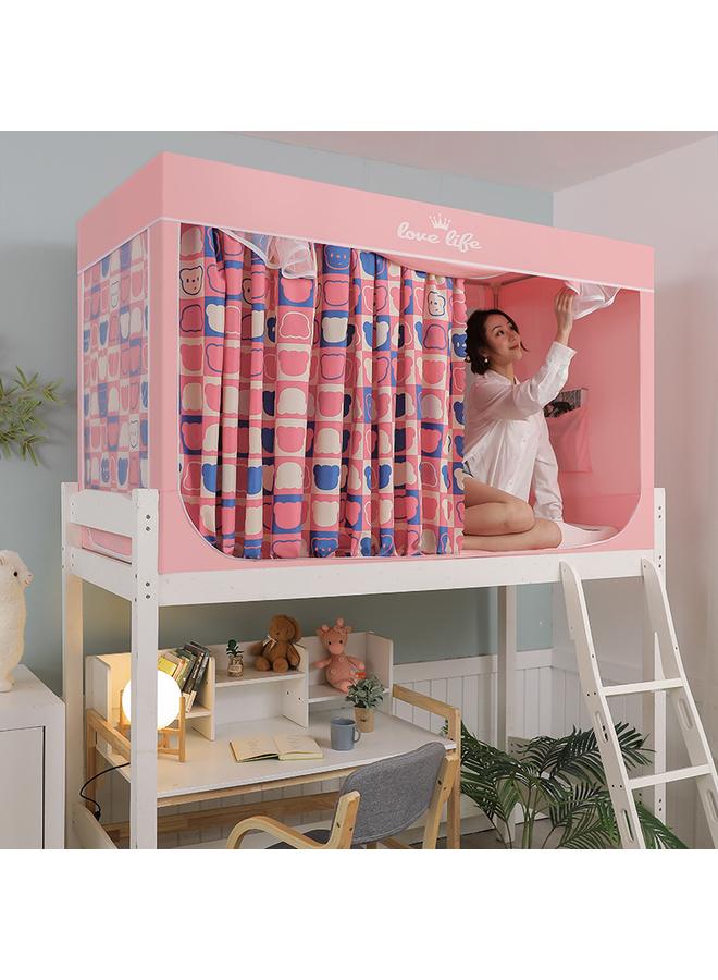 Bluejw University Dormitory Upper And Lower Bed Curtain Single-person Fully Enclosed Student Shading Bed Curtain Mosquito Net Integrated Bracket Three-door - Image 1