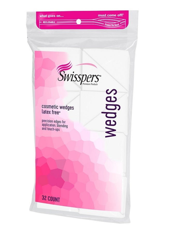 Swisspers - Premium Cosmetic Wedges, Latex-Free Makeup Wedge, 32 Per Package, 6 Packs (Total Count 192) - Image 1