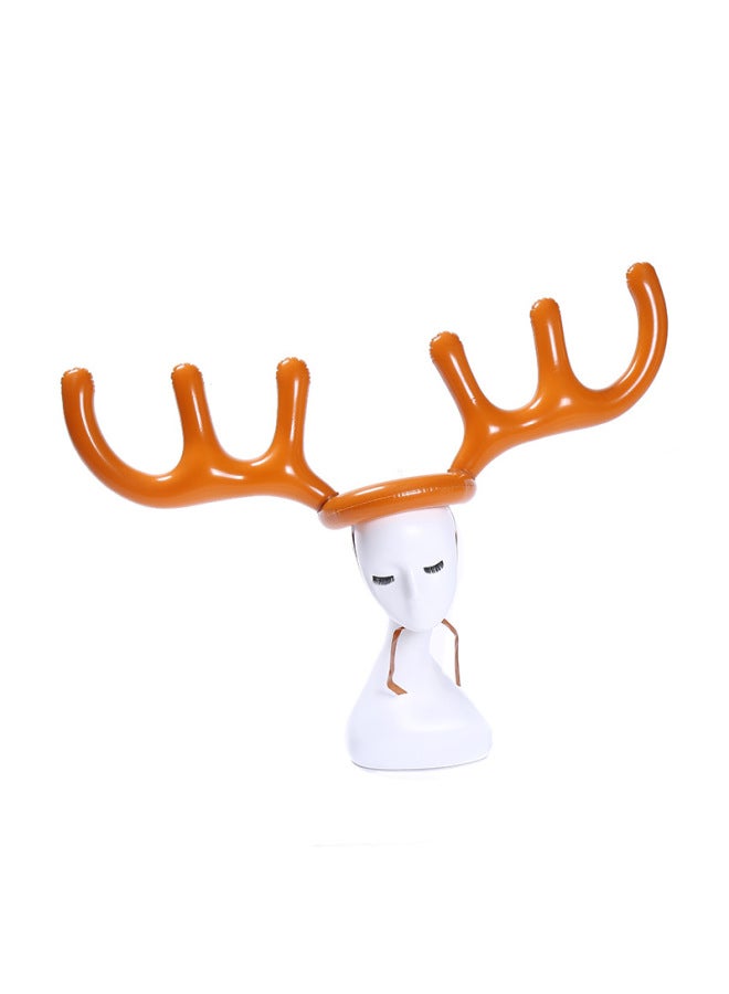 Elk Party Interactive Toy Antler Head Holiday Decoration Inflatable Throwing Head Hoop Antler Ring Toy-Color:Support Customization  - Image 2