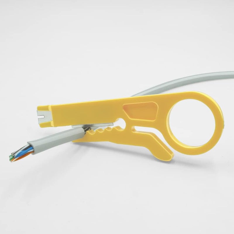 NECABLES 1+1Pack Keystone Jack Punch Down Stand and Small Plastic Punchdown Tool with Stripper - Image 3