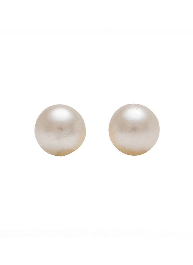 Studex - 7MM White Pearl 24K Pure Gold Plated Ear Studs - Image 1