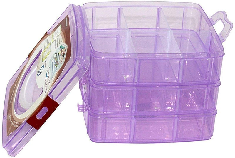 NIrvisha Jewelry Organizer Storage Container with Removable Dividers 1Pc Multi Color - Image 5