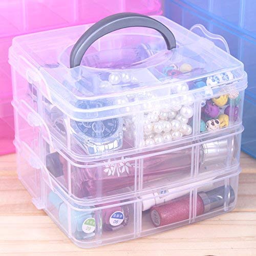 NIrvisha Jewelry Organizer Storage Container with Removable Dividers 1Pc Multi Color - Image 3