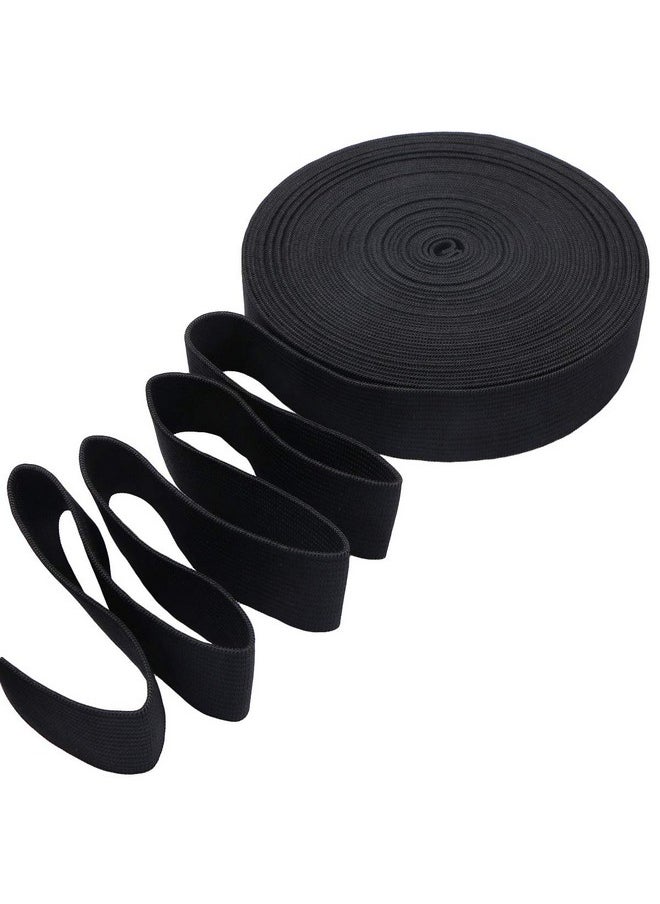 Harapu 1 inch Wide Black Knit Elastic Spool Heavy Stretch High Elasticity Knit Elastic Band for Waistbands Crafts, 10 Yard  - Image 3