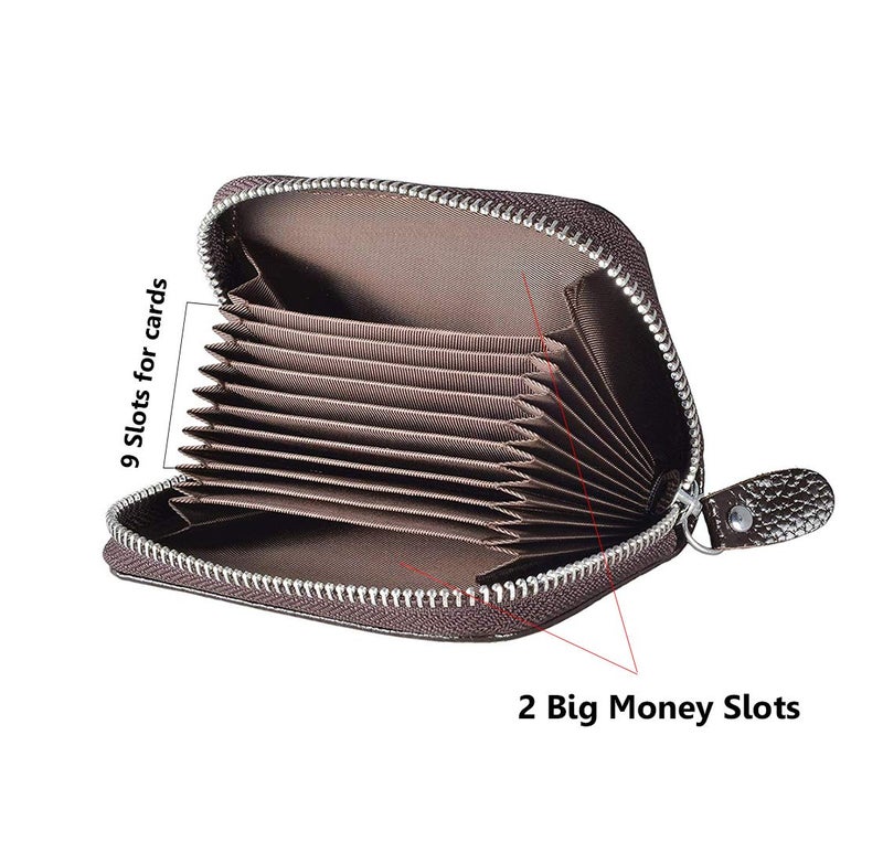 Stealodeal Coffee 11 Slot Leatherite Wallet ATM Debit/Credit Card Holder Unisex (Brown) - Image 2