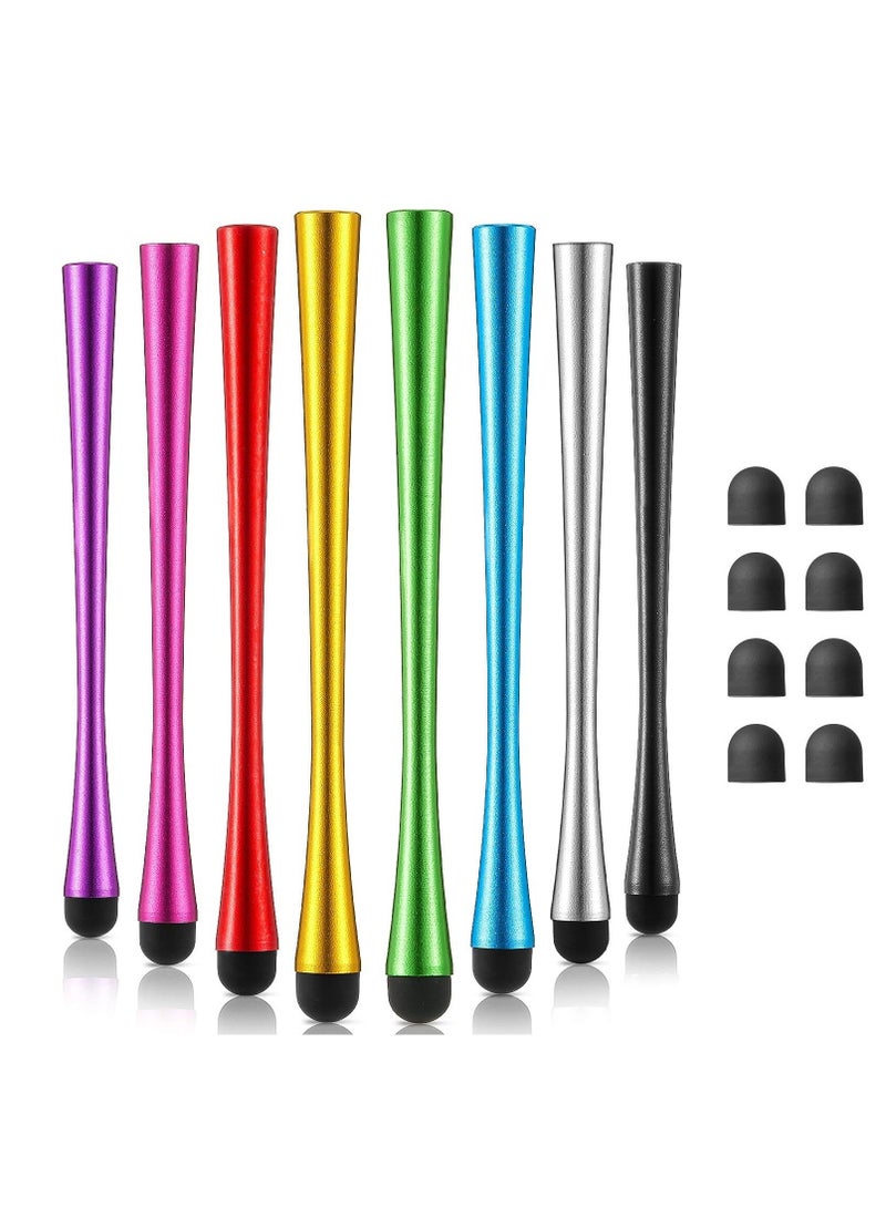 Stylus Pens for Touch Screens, Capacitive Stylus Pens for Touch Screen, with 8 Pack 8 mm Rubber Tips Stylus Pens, for Apple, Android Smartphone and Tablets (8 Colors) - Image 1