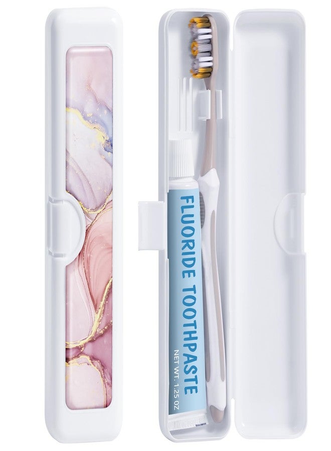 Gerkia Toothbrush Travel Case, Convenient Colorful Pattern Travel Toothbrush Case and Travel Toothbrush Holder, 7.87 x 1.85 x 1.18 Inches Toothbrush Holders Travel，Travel Tongue Scraper Case - Image 1