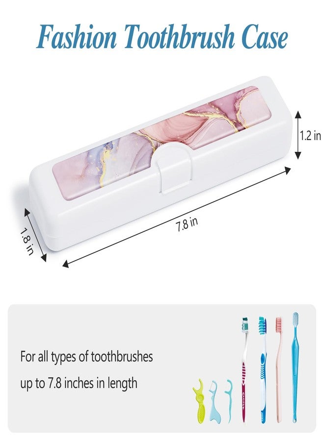 Gerkia Toothbrush Travel Case, Convenient Colorful Pattern Travel Toothbrush Case and Travel Toothbrush Holder, 7.87 x 1.85 x 1.18 Inches Toothbrush Holders Travel，Travel Tongue Scraper Case - Image 2