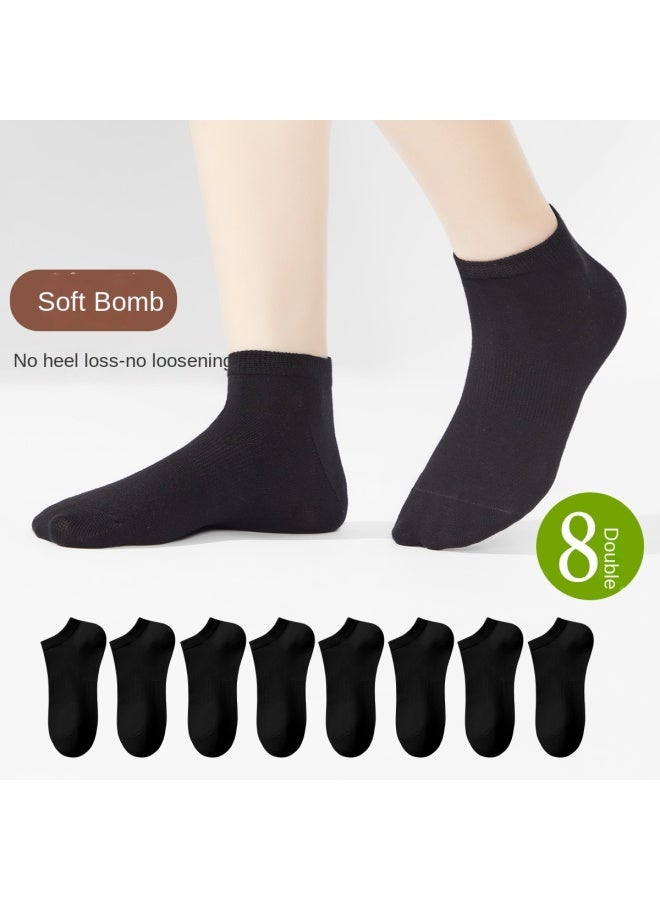 Fenton 8-pack Non-slip Breathable Crew Socks For Women - Classic Black & White All-season Essentials - Image 3