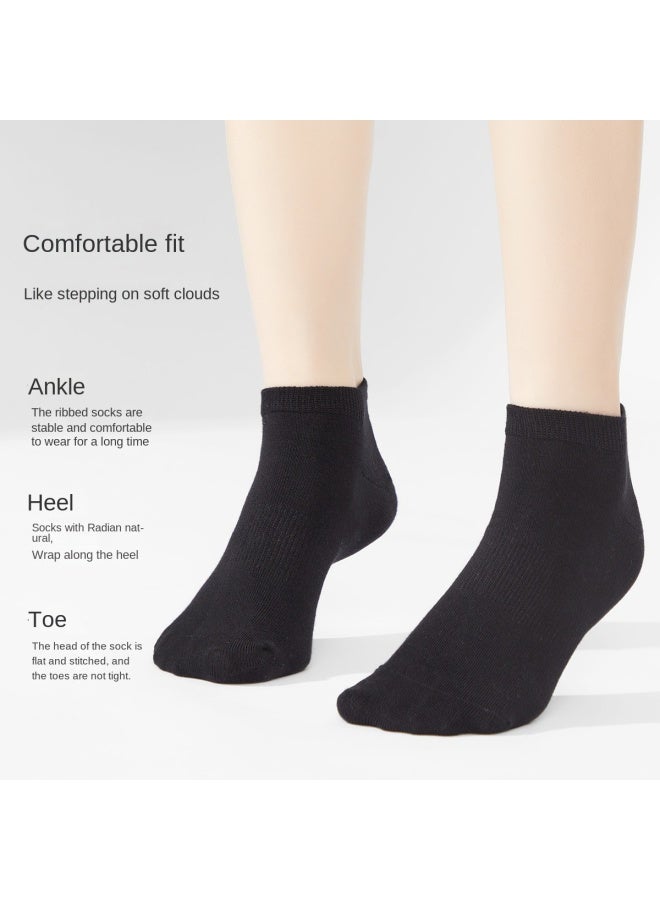 Fenton 8-pack Non-slip Breathable Crew Socks For Women - Classic Black & White All-season Essentials - Image 5