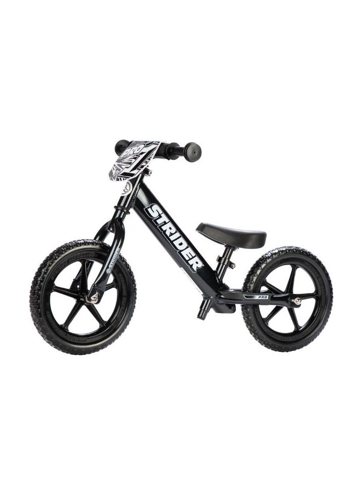 STRIDER - Strider 12” Pro Bike - No Pedal Balance Bicycle for Kids 18 Months to 5 Years - Includes Safety Pad, Padded Seat, Mini Grips & Flat-Free Tires - Tool-Free Assembly & Adjustments - Image 1