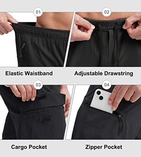 Bikewa Men's Mountain Bike Shorts 3D Padded Lightweight Biking Riding Cycling Bicycle Loose-fit Biker Shorts Zipper Pockets Black Medium - Image 5