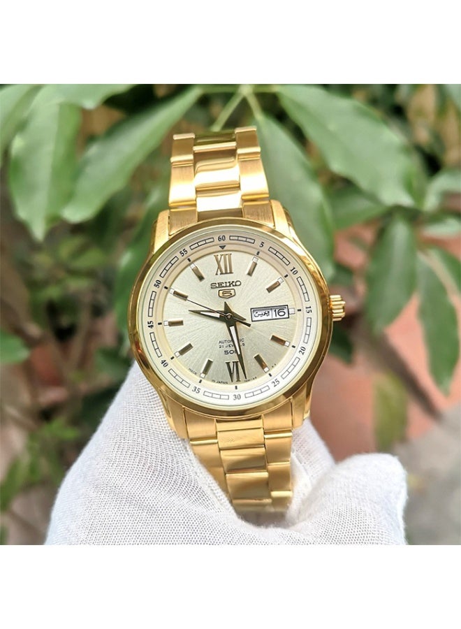 Seiko 5 SNKP20J1 Automatic Champagne Gold-Tone Stainless Steel Men’s Watch - Image 2