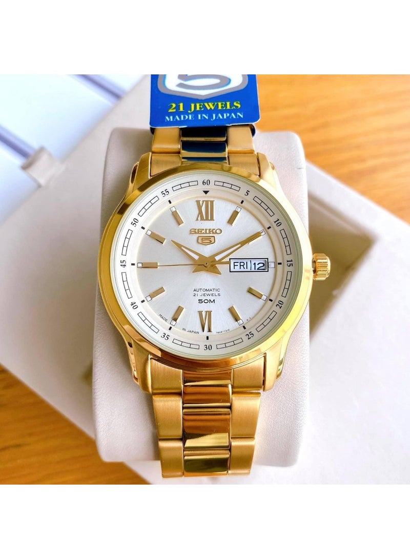 Seiko 5 SNKP20J1 Automatic Champagne Gold-Tone Stainless Steel Men’s Watch - Image 4