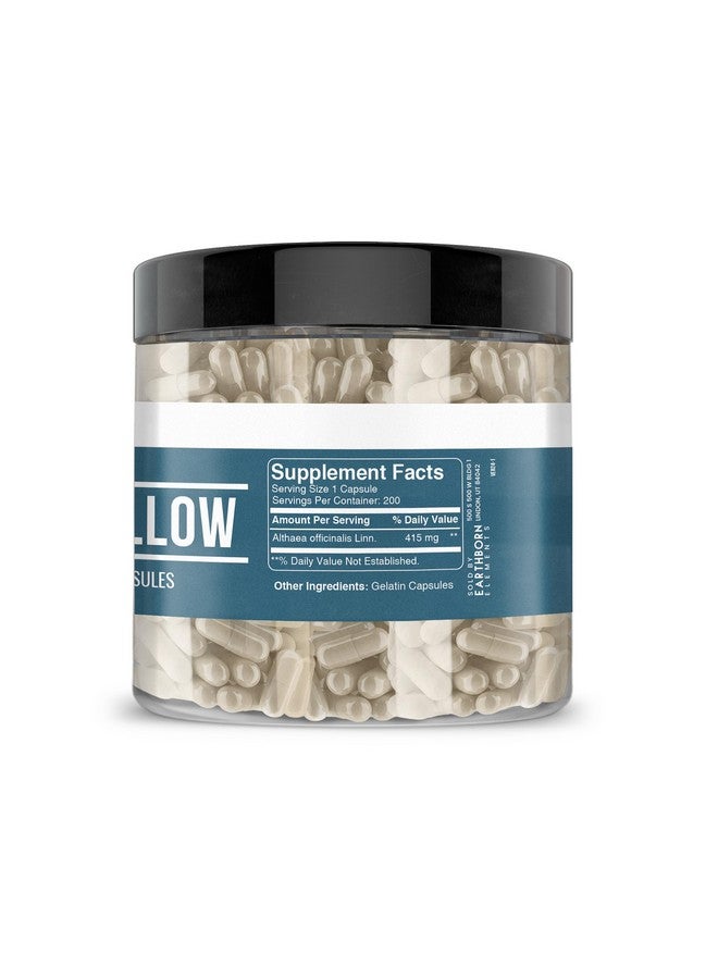 Earthborn Elements Marshmallow Root 200 Capsules, Pure & Undiluted, No Additives - Image 2