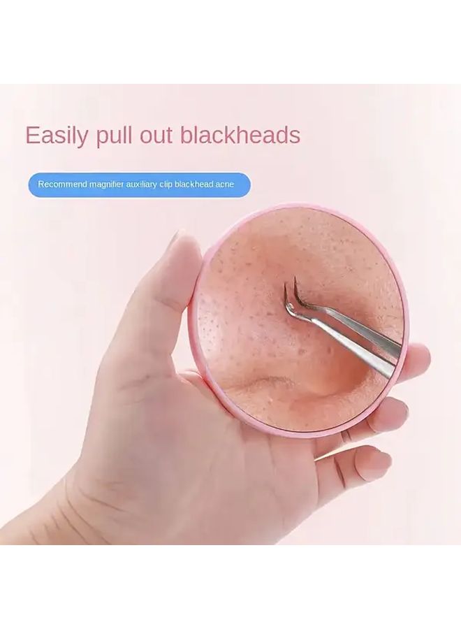 مرآة تكبير 60X سوداء مع كأس شفط قوي للمكياج وإزالة الشعر وتحليل الرؤوس السوداء - Image 3