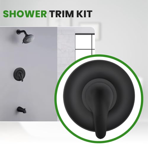 hansengroyi Shower and Tub Trim Kit, Compatible with Moen Posi-Temp Valve, Pressure Balancing Single Handle Tub Shower Trim Kit, Matte Black Shower Trim Kit - Image 5