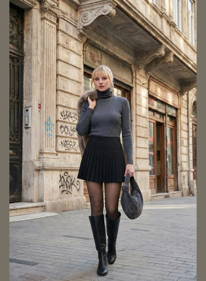 Lela Lela Regular Fit Turtleneck Soft Acrylic Sweater Women's SWEATER 4614102