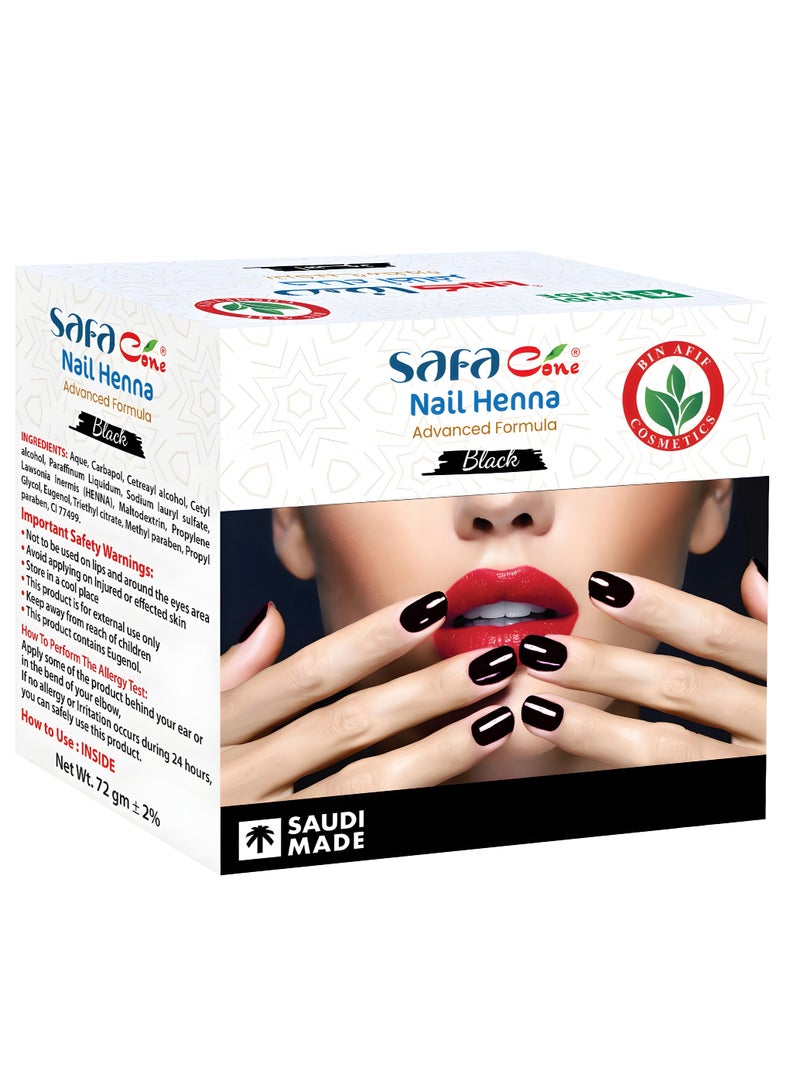 Safa NAIL HENNA – A GREAT ALTERNATIVE TO NAIL POLISH – BLACK COLOR (6G) - Image 5