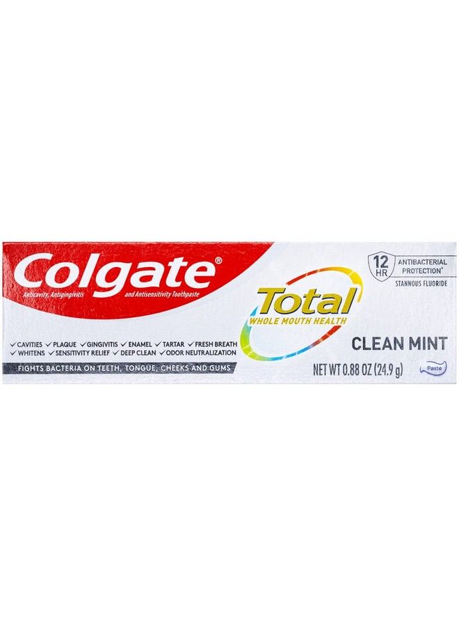 Colgate معجون أسنان توتال بنكهة النعناع النظيف حجم السفر 0.88 أونصة (24.9 جرام) عبوة من 3 - Image 3