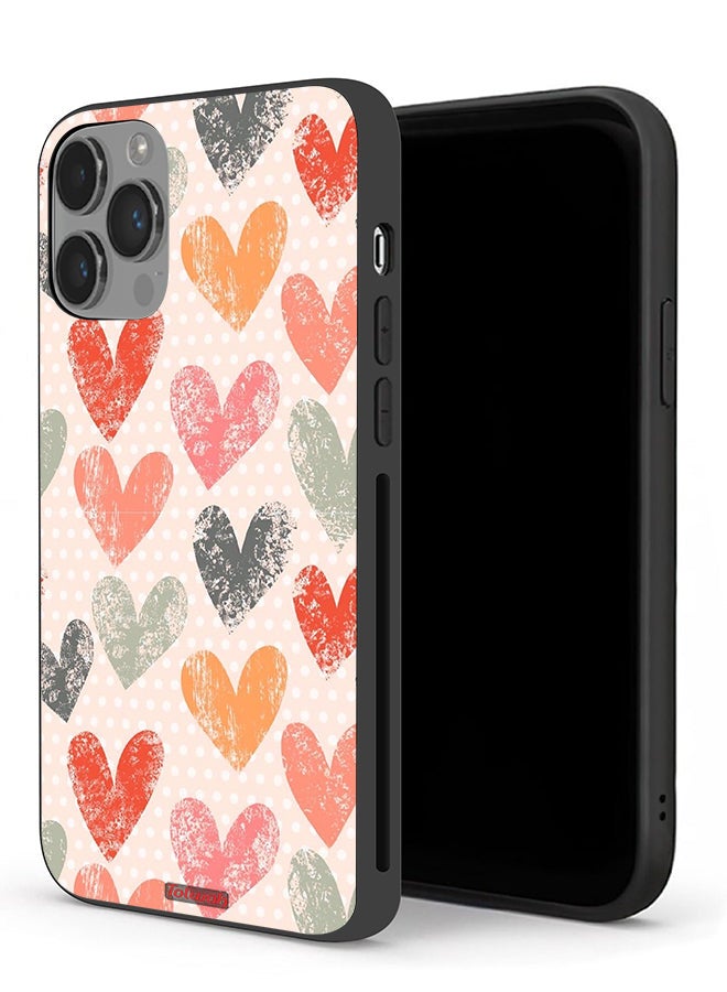 Tolwak Apple iPhone 14 Pro Max Protective Case Hearts Art - Image 1