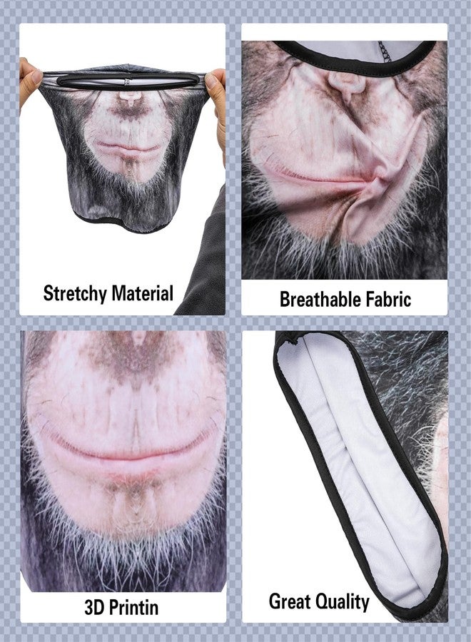 Cutewing Animal Balaclava Mask 3D Printed Full Face Mask Cool Full Head Balaclava UV Protection Face Cover Cooling Neck Gaiter with 3PCS - Image 4